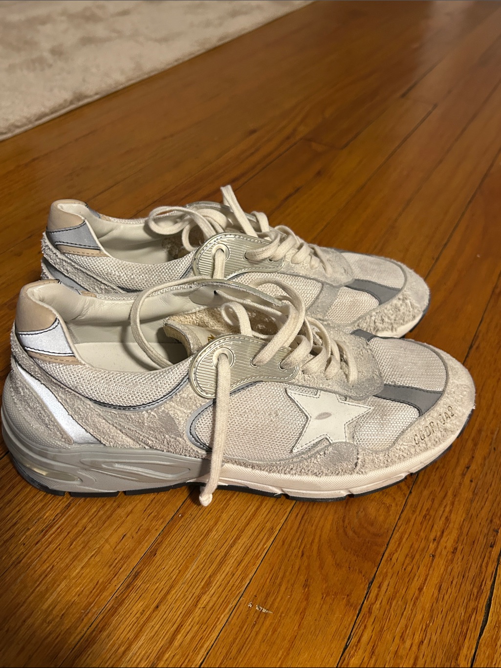 Golden Goose Dad-Star Men's Neutral Beige & White Runner Sneakers